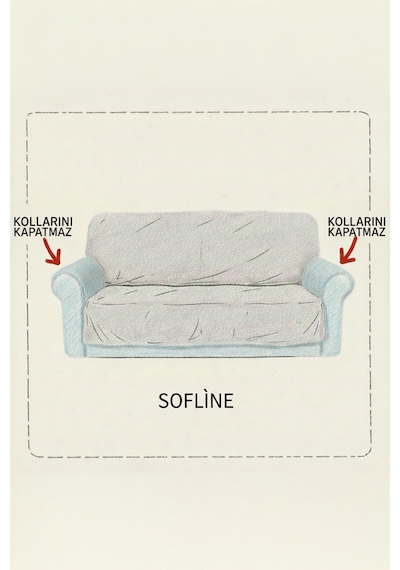 Sofline Kaymaz Tabanlı Tay Tüyü Çekyat, Koltuk, Kanepe Örtüsü 175x210cm Siyah