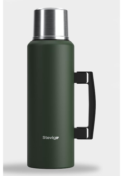 Stevig 4 Camp Klasik Vakumlu Kulplu Çelik Termos 1.5 Lt. Green St-206