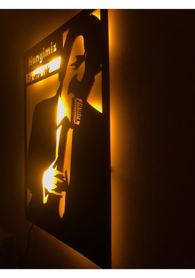 Müslüm Gürses Hangimiz Sevmedik Led Işıklı Tablo