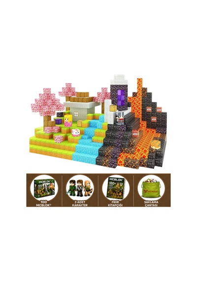 Minecraft Manyetik Küp Blok Yapı Taşı 100 Parça