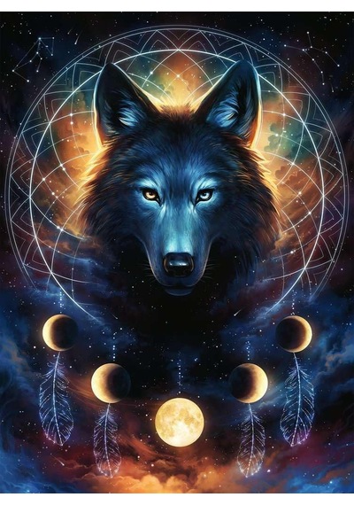 Ravensburger 500 Parça Lunar Wolf Puzzle