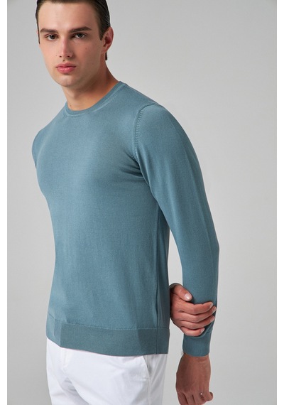 D's Damat Ds Damat Slim Fit Petrol %100 Pamuk Kazak 9hc061031000d Petrol