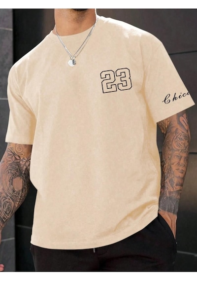 Altamira Erkek Chicago Baskılı Oversize T-shirt 001