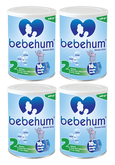 Bebehum 2 Numara Teneke Devam Sütü 6-9 Ay 400 gr x 4 Adet