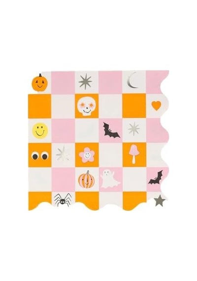 - Groovy Halloween Large Napkins - Bayramı Karakterli Peçeteler L 16'lı