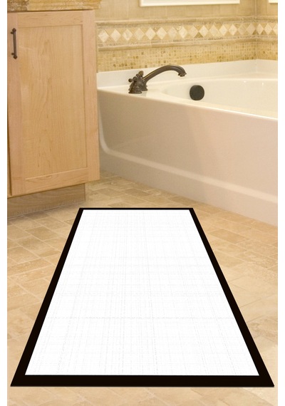 Kaymaz Taban Djt Banyo Mutfak Salon Halı Trend Dokuma Desen E5007 Gri Beyaz