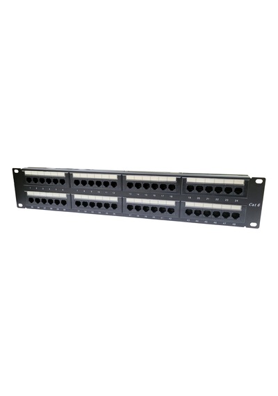 19" 48 Port Cat6 Patch Panel Dolu