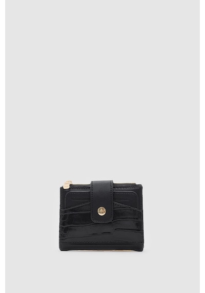 Shule Bags Rosa Kroko Desenli Kadın Kartlık Siyah