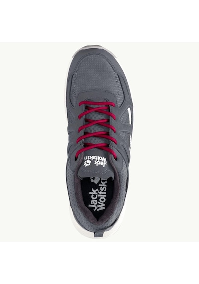 Jack Wolfskin 4051341 Woodland 2 Texapore Low W Grey/red Kadın Outdoor Ayakkabı Gri