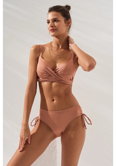 Pierre Cardin 231229 Bronz Sole Kaplı Toplarlayıcı Bikini Takımı