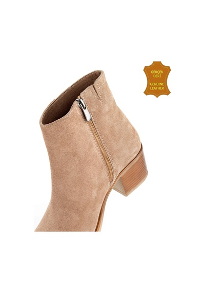 Hush Puppies Befasi 725011 Gerçek Deri, Anatomik, Kadın Bot Koyu Bej