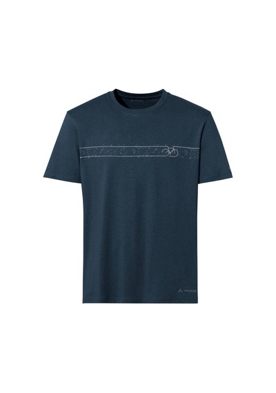 Vaude Cyclist V Bisiklet Yaka Erkek T-shirt 42125 Dark Sea/blue