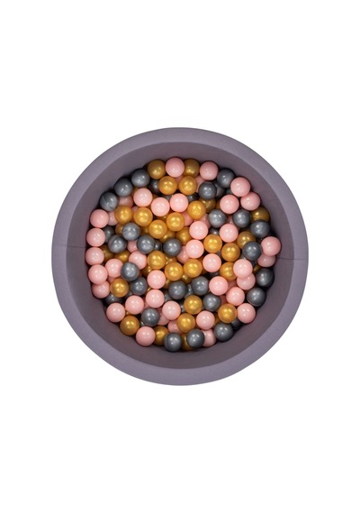Bubble Pops Gri Sünger Top Havuzu Gri Pembe Altın Top