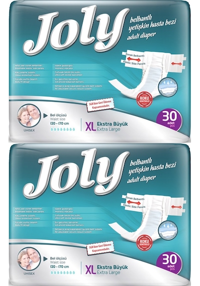 Joly Yetişkin Bezi Bel Bantlı Xl - Ekstra Large 60 Adet