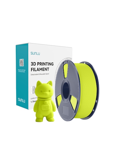 Sunlu Parlak Sarı Pla Mat Filament - 1.75mm - 1 Kg