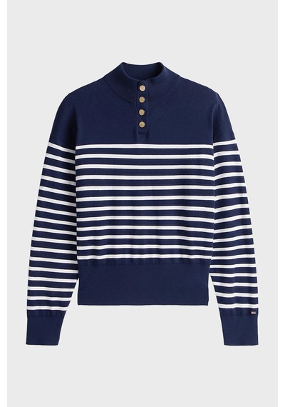 Tommy Hilfiger Bayan Kazak Ww0ww47467 0fı Lacivert-beyaz Lacivert-beyaz
