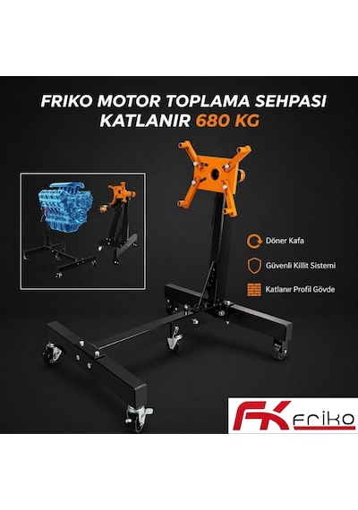 Frıko Motor Toplama Sehpası Katlanır 680 Kg