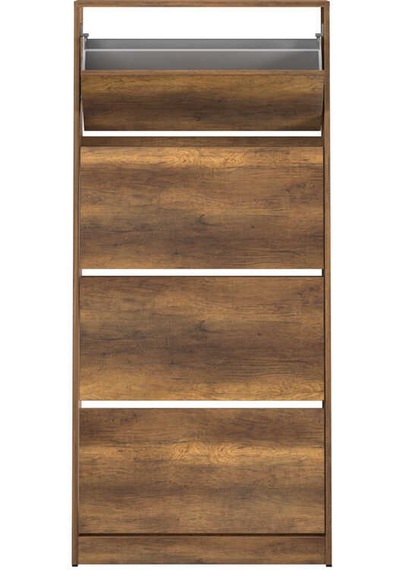 Flat Duo 4 Katlı Geniş Ayakkabılık-koyu Ceviz Oslo Ceviz 73x157x26 Cm Gxyxd Ceviz