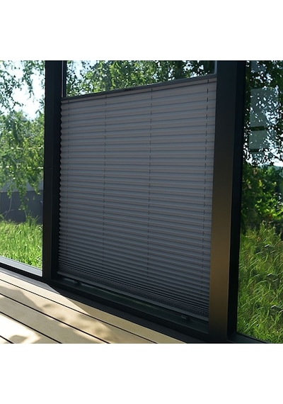 Perdema Kancalı/vidalı Blackout Plise Karartma Cam Balkon Perdesi - Ofis Perdesi - Mutfak Perdesi - Salon Antrasit V05