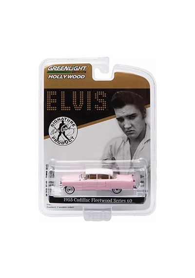 1:64 Greenlight 1955 Cadillac Fleetwood Series 60 Pink Cadillac Elvis Presley 1935-77
