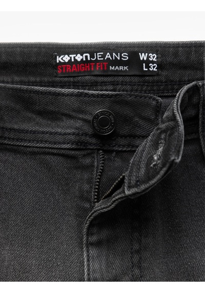 Koton Normal Bel Pamuklu Slim Fit Jean Pantolon - Brad Jean Antrasit 5sam40034nd