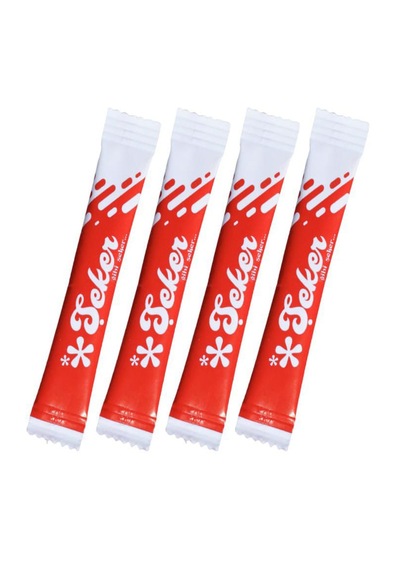 Stick Şeker 4000 Adet 3 Gr Kırmızı Desenli 2'li Set