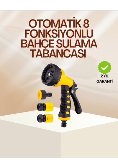 8 Fonksiyonlu Bahçe Sulama Tabancası Seti Çok Amaçlı Hortum Ucu 1