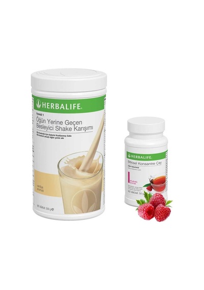 Herbalife Shake Karışımı 1 Vanilya 1 Ahududu Çay
