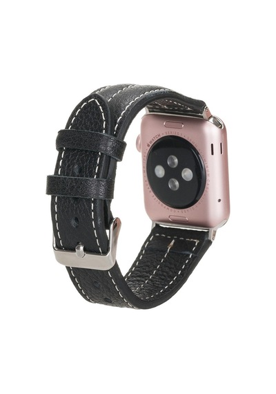 Apple Watch Uyumlu Deri Kordon 42-44-45mm Nm3-as1 Siyah