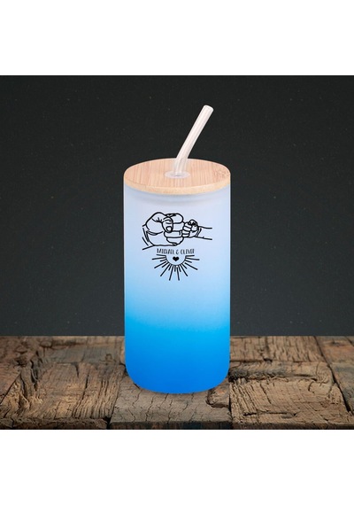 Bk Gift İsimli Dad Tasarımlı Mavi Renk Pipetli Buzlu Cam Bardak 600ml - 8, Babaya Hediye, Doğum Günü Hediyesi Kobitmeyen137842 Bk Gift