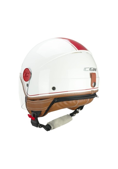 Cgm 191v Pix Vintage Bianco Bordeaux Lunga Açık Kask Beyaz-kırmızı Kırmızı-beyaz