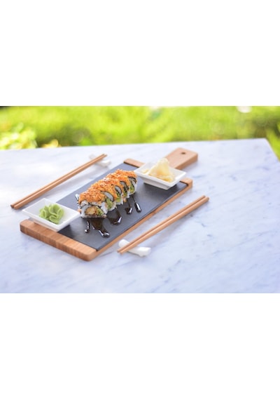 Seshu - 10 Parça Sushi Seti Kahverengi