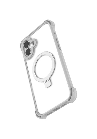 Apple Uyumlu iPhone 16 Kılıf Magsafe Şarj Özellikli Raptic Dual Serisi Şeffaf Standlı Kapak Şeffaf