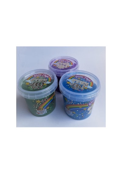 Yumtoys Gold Serisi Slaym - Hazır Slime 3 Renk 3 Kutu 140x3 Gr Mor