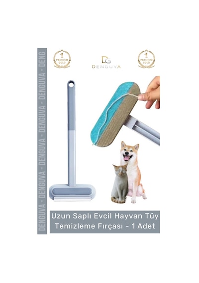 Tüyfırçası Uzun Saplı Evcil Hayvan Kedi Köpek Koltuk Halı Araba Mikrofiber Tüy Temizleme Fırçası - Çok Renkli