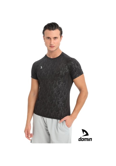 Hnc Sport Kısa Kollu Compression Body T-shirt Fitness Body Gym Body Tshirt Siyah Melanj