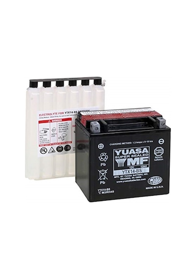 Yuasa 12v 12 Ah Motosiklet Aküsü 200a (en) (150*87*145) (ytx14-bs N11.9310