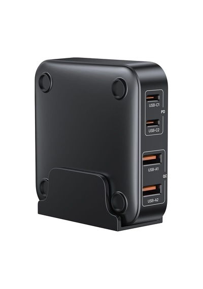 Siyah Masa Şarj Cihazı Gan 100w 2xusb-a 2xusb-c