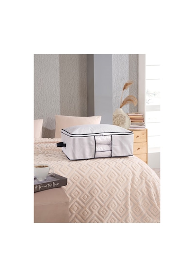 Baza Altı Uyumlu 4 Adet Lüks Pencereli Dolap Hurcu 64x45x22 Cm Beyaz Beyaz