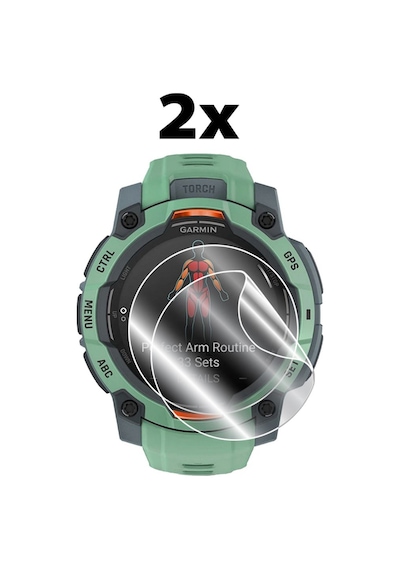 Garmın Instinct 3 45 Mm İle Uyumlu Ipg Hydrogel Ekran Koruyucu 2 Adet