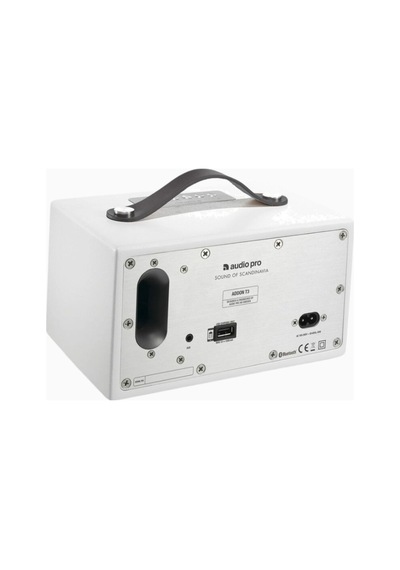 Audio Pro T3+ Beyaz Taşınabilir Bluetooth Hoparlör, Uzun Pil Ömrü, Kompakt Tasarım