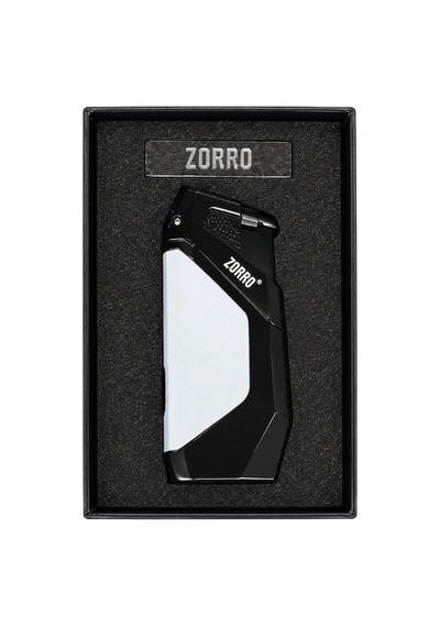 Zorro Çift Torch Pürmüz Siyah Gunmetal Metal Puro Çakmağı Trm1027