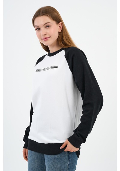 Alexander Gardi Baskılı Regular Fit Sweatshirt Unx-731-00-wn Beyaz - Siyah