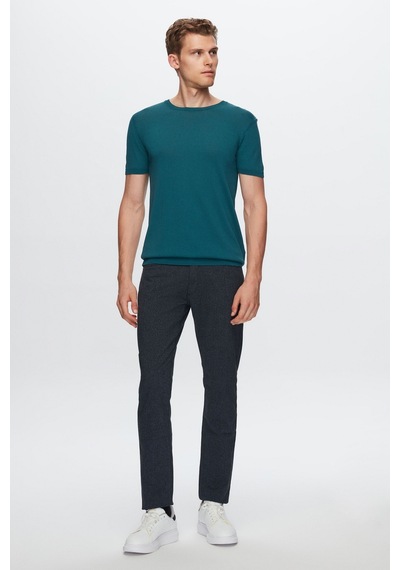 D's Damat Slim Fit Zümrüt Yeşili Düz Örgü Rayon Örme T-Shirt 0Ef069421003M Yeşil