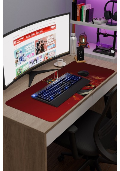 Hades Kaymaz Dikişli Kauçuk Oyuncu Mousepad V2 - 90x40 Xxl Gaming Mouse Pad Fare Altlığı