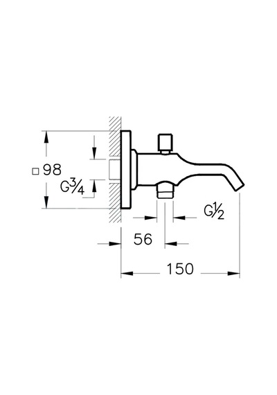 Artema Suit U A4249026 El Duşlu Çıkış Ucu,Bakır