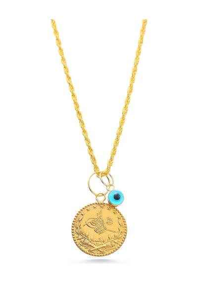 Sefa Gold 14 Ayar Altın Küçük Boy  Tuğra Göz Halat Zincir Kolye