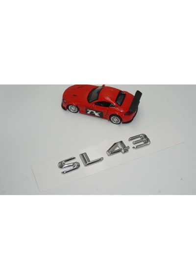 Benz SL 43 Bagaj Krom Metal 3M 3D Yazı Logo