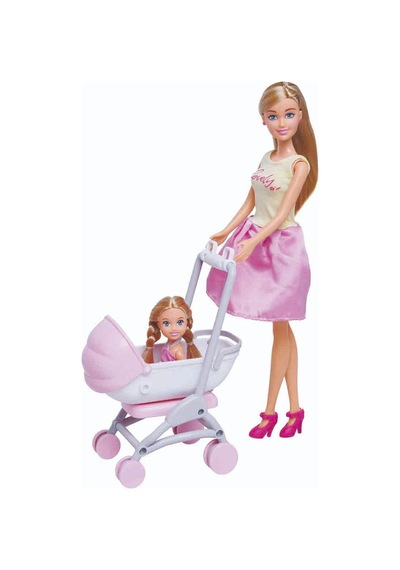 Alisha Anne Ve Kız Mutlu Gezinti Oyun Seti Elbiseli Alisha Bebek Ve Bebek Arabalı Puset