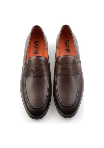 Kahve Hakiki Deri Erkek Loafer Ayakkabı E01648611803 Kahve